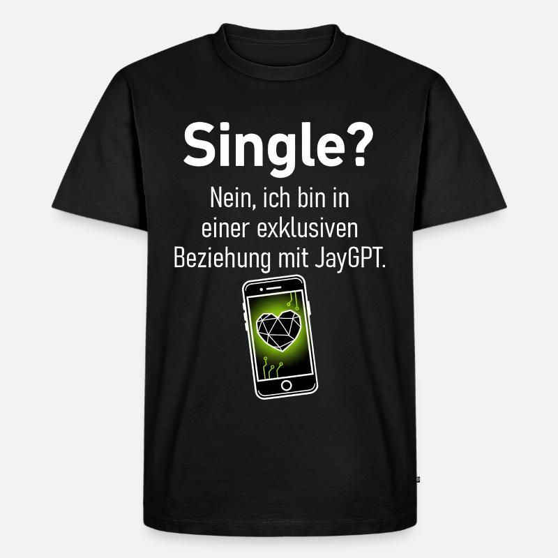 Exklusive AI-Beziehung mit JayGPT - Männer Premium Bio T-Shirt - Schwarz