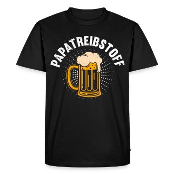 Futur père DADDY FUEL Fan de bière Drôle - T-shirt Premium bio Homme - noir - Devant - Nico (187cm)