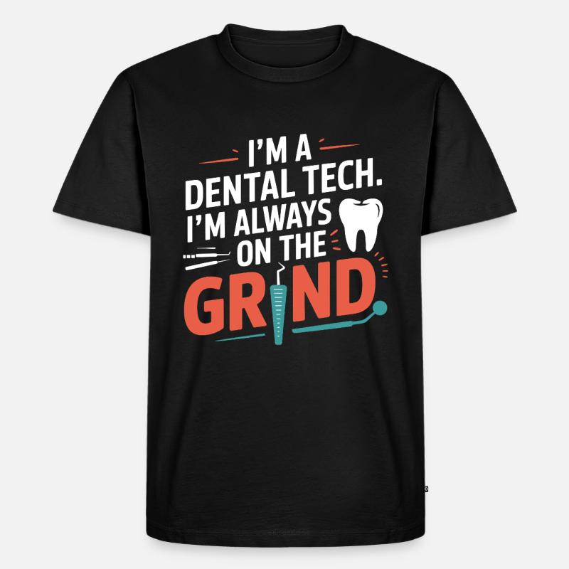 Dentalkeramik-Maltechnik - Männer Premium Bio T-Shirt - Schwarz