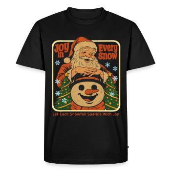 Joy in Every Snow - Men's Premium Organic T-Shirt - black - Front - Nico (187cm)