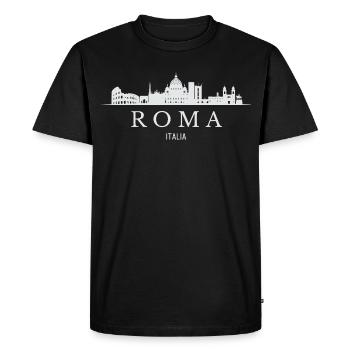 La silhouette de Rome, j’adore Rome - T-shirt Premium bio Homme - noir - Devant - Nico (187cm)