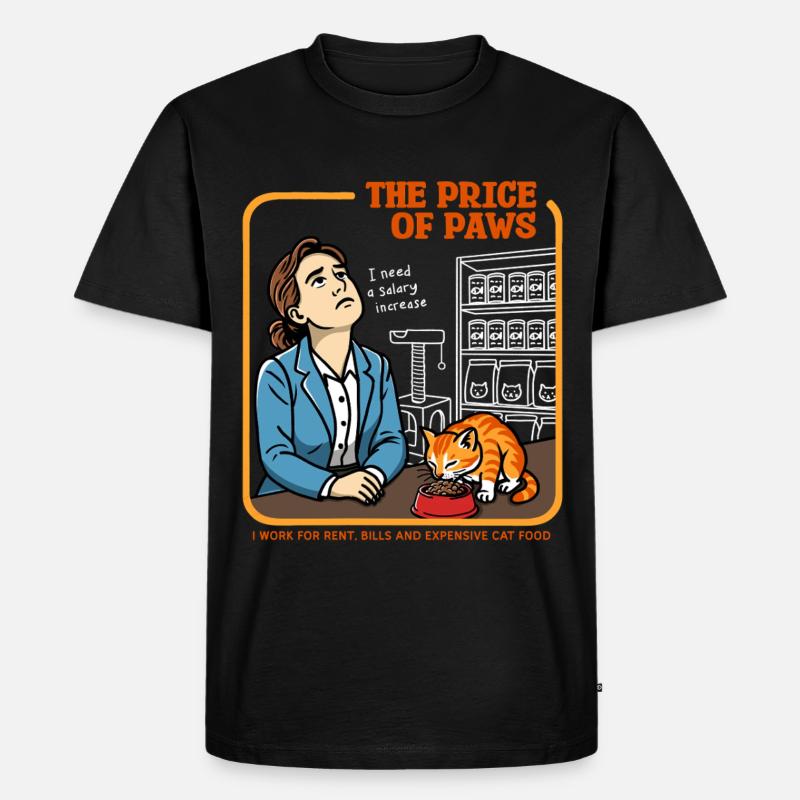 Der Preis der Pfoten - Männer Premium Bio T-Shirt - Schwarz