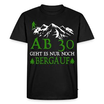 AB30 anniversaire, ce n’est que la montée - T-shirt Premium bio Homme - noir - Devant - Nico (187cm)
