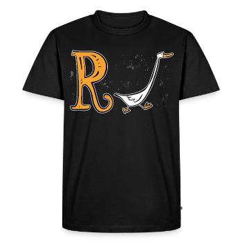 Pension Duck - Retirement - Pension - Men's Premium Organic T-Shirt - black - Front - Nico (187cm)