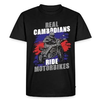 Cambodge Moto cambodgien - T-shirt Premium bio Homme - noir - Devant - Nico (187cm)