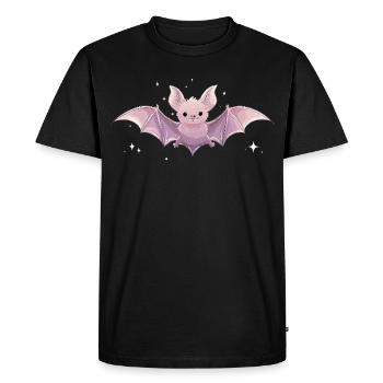 Chauve-souris pastel mignonne effrayante – Style gothique kawaii - T-shirt Premium bio Homme - noir - Devant - Nico (187cm)