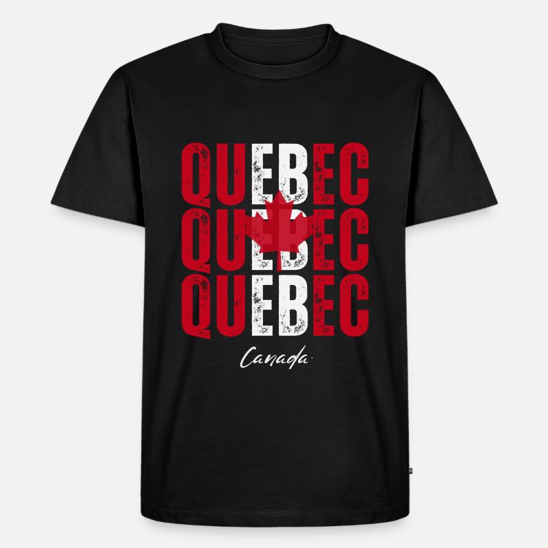 Quebec, Kanada, ich liebe Quebec - Männer Premium Bio T-Shirt - Schwarz