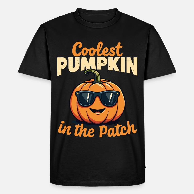Der coolste Kürbis im Patch - Männer Premium Bio T-Shirt - Schwarz