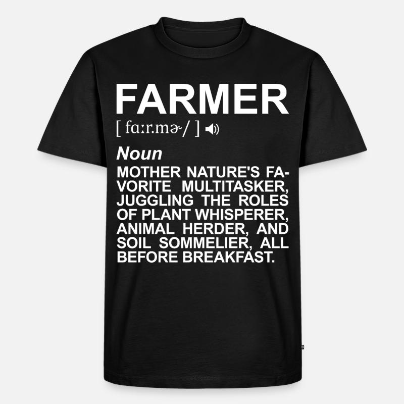 Bauer Begriffserklärung - Männer Premium Bio T-Shirt - Schwarz