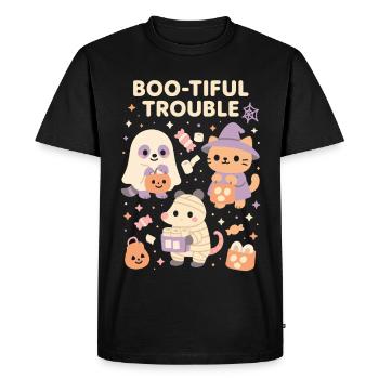 Boo-Tiful Trouble Halloween Costume Fun - Men's Premium Organic T-Shirt - black - Front - Nico (187cm)