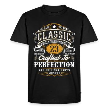 23rd Birthday - Men's Premium Organic T-Shirt - black - Front - Nico (187cm)