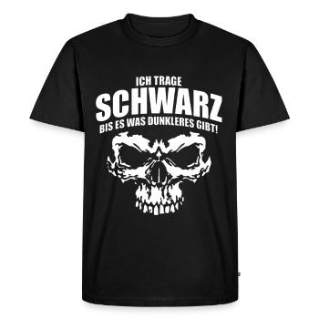 Crâne noir à plus foncé - T-shirt Premium bio Homme - noir - Devant - Nico (187cm)