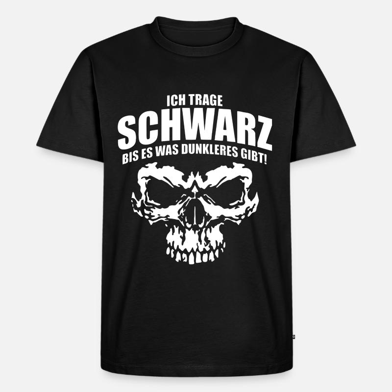 Schwarz Bis Dunkleres Schädel  - Männer Premium Bio T-Shirt - Schwarz