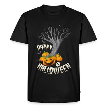 Ferme des citrouilles d’Halloween - T-shirt Premium bio Homme - noir - Devant - Nico (187cm)