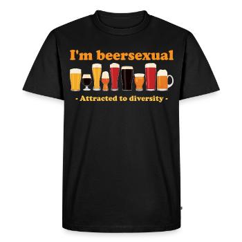 Je suis Beersexual Boire de la bière Amateurs de bière - T-shirt Premium bio Homme - noir - Devant - Nico (187cm)