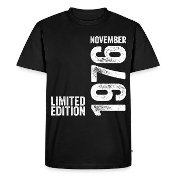 Novembre 1976 Édition Limitée Novembre 1976 - T-shirt Premium bio Homme - noir - Devant - Nico (187cm)
