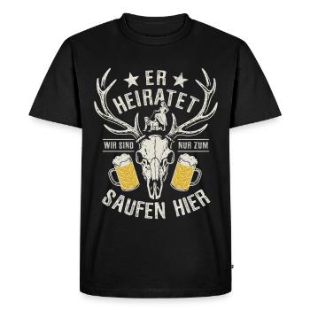 Il va se marier - JGA Team Bräutigam - T-shirt Premium bio Homme - noir - Devant - Nico (187cm)
