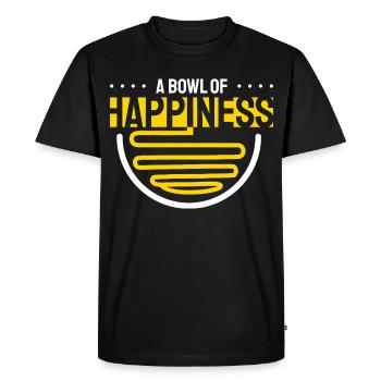 Un bol de ramen du bonheur - T-shirt Premium bio Homme - noir - Devant - Nico (187cm)