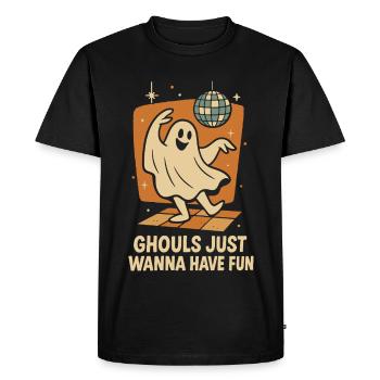 Les goules veulent juste s’amuser Costume d’Halloween - T-shirt Premium bio Homme - noir - Devant - Nico (187cm)