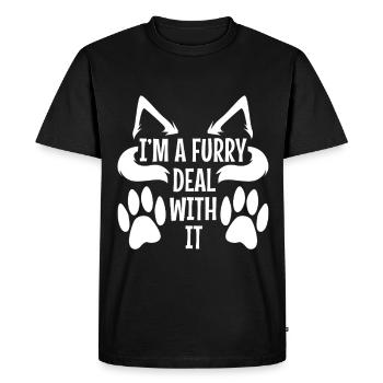 Je suis un plâtre avec ça - T-shirt Premium bio Homme - noir - Devant - Nico (187cm)