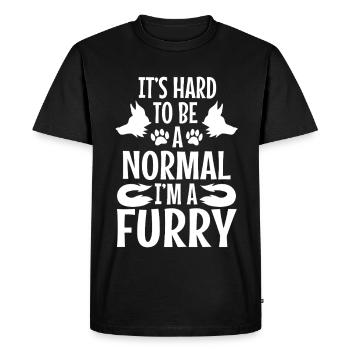 Je suis un plâtre avec ça - T-shirt Premium bio Homme - noir - Devant - Nico (187cm)