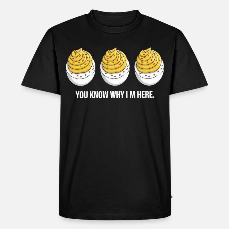 Gefüllte Eier - Männer Premium Bio T-Shirt - Schwarz