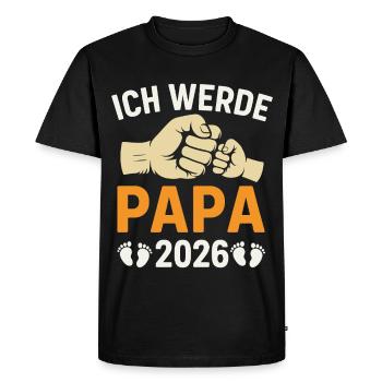 Father-to-be I WILL BE A DAD 2026 Funny - Men's Premium Organic T-Shirt - black - Front - Nico (187cm)