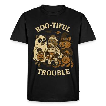 Boo-Tiful Trouble Halloween Costume Fun - Men's Premium Organic T-Shirt - black - Front - Nico (187cm)