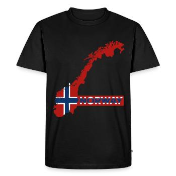 Norvège Vacances Nature Cadeau - T-shirt Premium bio Homme - noir - Devant - Nico (187cm)
