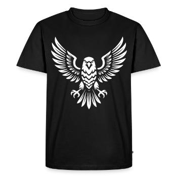 Majestic Falconry Bird Of Prey Art - Men's Premium Organic T-Shirt - black - Front - Nico (187cm)