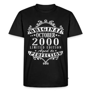 October 2000 Birthday Gift 2000 October - Men's Premium Organic T-Shirt - black - Front - Nico (187cm)