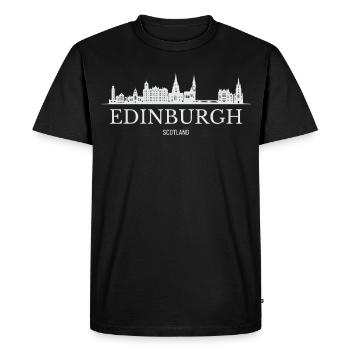 Silhouette d’Édimbourg, Édimbourg, Écosse - T-shirt Premium bio Homme - noir - Devant - Nico (187cm)