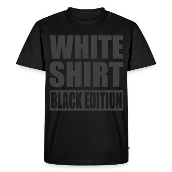 Sarcasm Black Edition: White Shirt Funny Goth - Men's Premium Organic T-Shirt - black - Front - Nico (187cm)