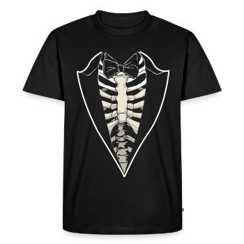 Costume Squelette Tuxedo - T-shirt Premium bio Homme - noir - Devant - Nico (187cm)