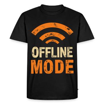Enfin dans la zone morte – mode hors ligne - T-shirt Premium bio Homme - noir - Devant - Nico (187cm)