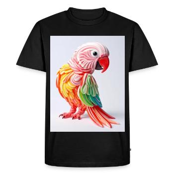 Colorful Candy Parrot - Men's Premium Organic T-Shirt - black - Front - Nico (187cm)
