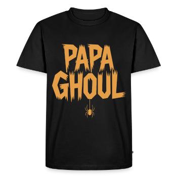 Papa Ghoul Spider Pendant - Men's Premium Organic T-Shirt - black - Front - Nico (187cm)