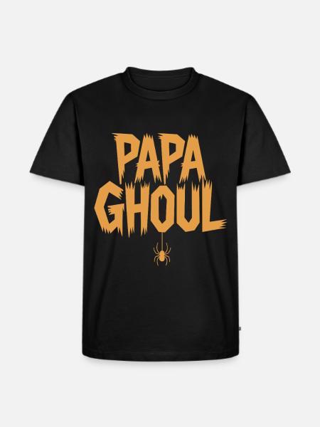 Papa Ghoul Spider Pendant - Men's Premium Organic T-Shirt - black