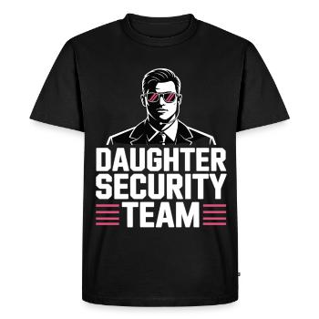 Équipe de sécurité fille – Père Garde du corps - T-shirt Premium bio Homme - noir - Devant - Nico (187cm)