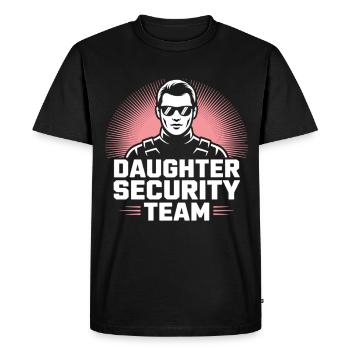 Équipe de sécurité fille – Père Garde du corps - T-shirt Premium bio Homme - noir - Devant - Nico (187cm)
