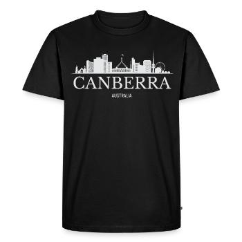 Canberra Skyline, Canberra Australie - T-shirt Premium bio Homme - noir - Devant - Nico (187cm)