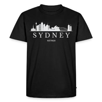 Sydney Skyline, Sydney Australie - T-shirt Premium bio Homme - noir - Devant - Nico (187cm)