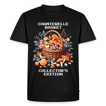 Panier de chanterelles | Édition Collector Forager - T-shirt Premium bio Homme - noir - Devant - Nico (187cm)