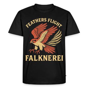Feathers Flight Falknerei Falconry Enthusiast - Men's Premium Organic T-Shirt - black - Front - Nico (187cm)