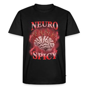 Neuro Spicy Brain - Men's Premium Organic T-Shirt - black - Front - Nico (187cm)