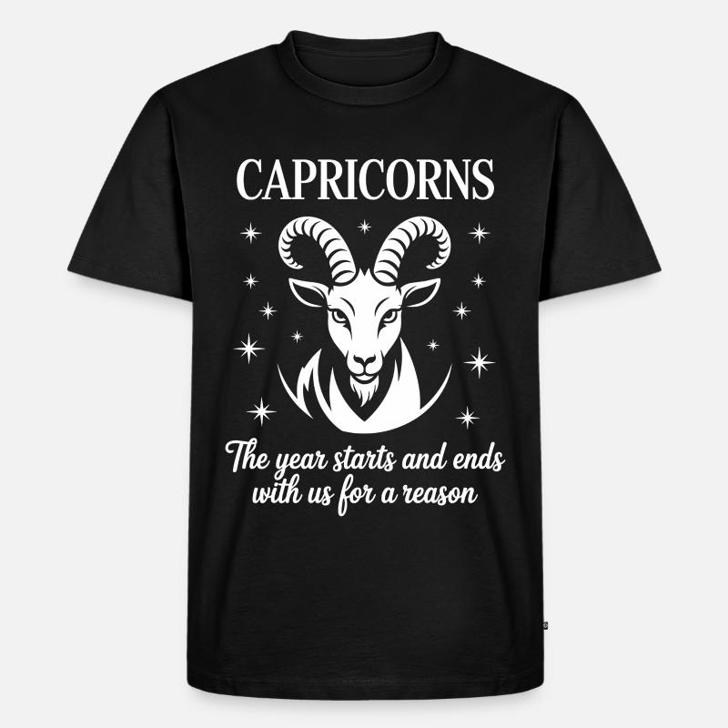 Steinbock Sternzeichen - Männer Premium Bio T-Shirt - Schwarz