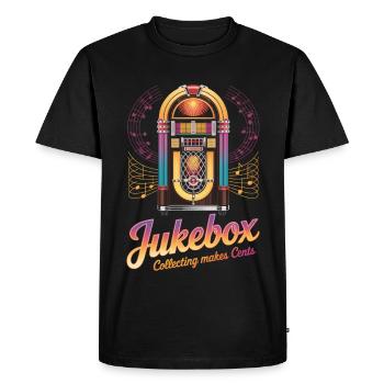 Collectionneurs de juke-box La collection de juke-box rapporte des centimes - T-shirt Premium bio Homme - noir - Devant - Nico (187cm)