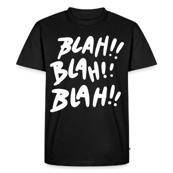 Blah Blah Blah White - Men's Premium Organic T-Shirt - black - Front - Nico (187cm)