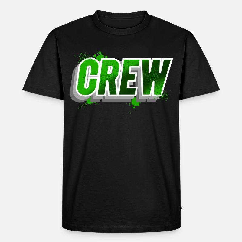 Crew - Männer Premium Bio T-Shirt - Schwarz