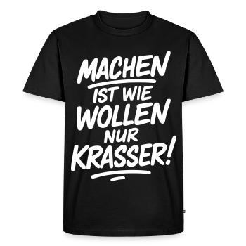 Doing is like wanting, only more blatant - Men's Premium Organic T-Shirt - black - Front - Nico (187cm)